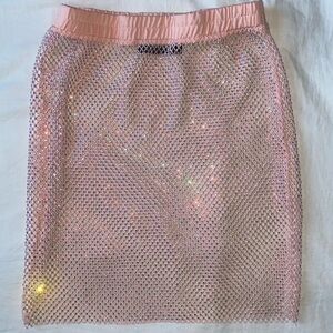 Soho Pink Rhinestone Skirt Cover Up